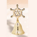 Solid Brass Ship Wheel Bell